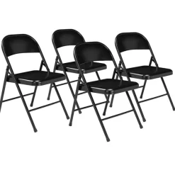 Basics All Steel Folding Chairs (4 Pack)