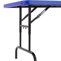 Blue Plastic Folding Table & Chair Set- 30'' x 72'' Rectangle Folding Table with 4 Blue Folding Chairs