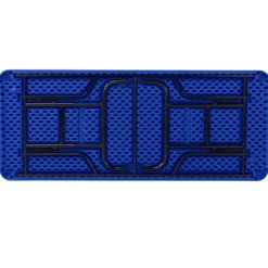 Blue Plastic Folding Table & Chair Set- 30'' x 72'' Rectangle Folding Table with 4 Blue Folding Chairs