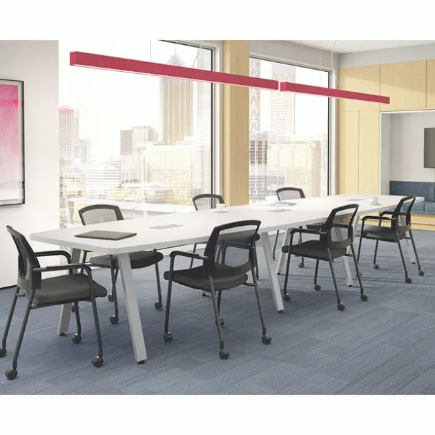 Boat Shaped Conference Table w/ Oblique Legs (16')