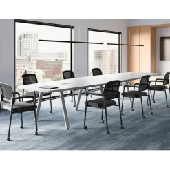 Boat Shaped Conference Table w/ Oblique Legs (16')