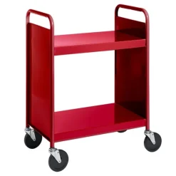 Book Truck w/ 3 Flat Top Shelves - 38"H