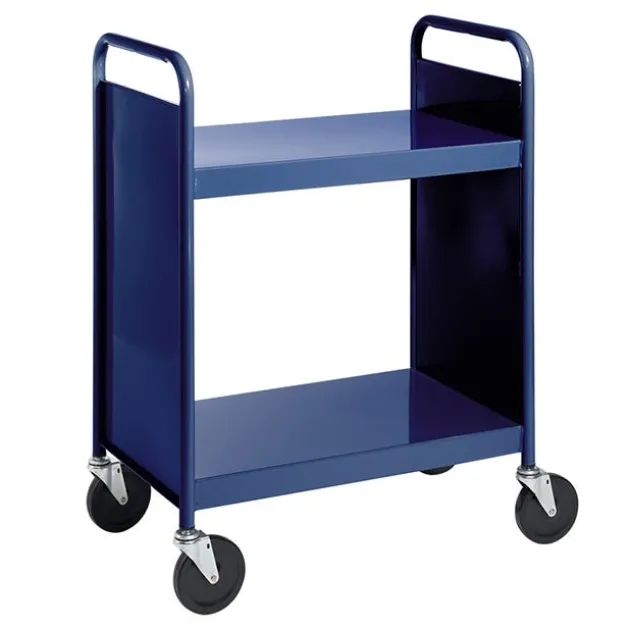 Book Truck w/ 3 Flat Top Shelves - 38"H