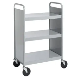 Book Truck w/ 3 Flat Top Shelves - 43"H