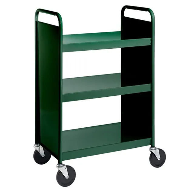 Book Truck w/ 3 Flat Top Shelves - 43"H