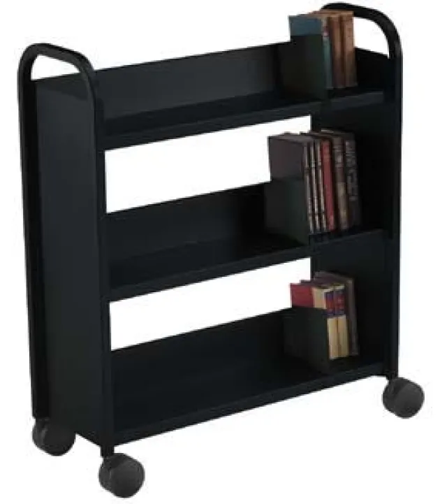 Booktruck w/ 3 Slant Shelves