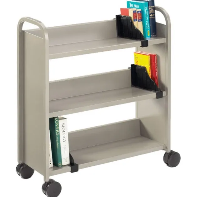 Booktruck w/ 3 Slant Shelves