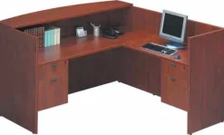 Bow Front Desk with Reception Counter