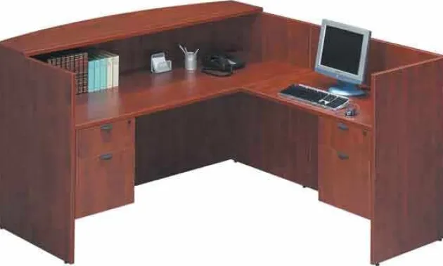 Bow Front Desk with Reception Counter