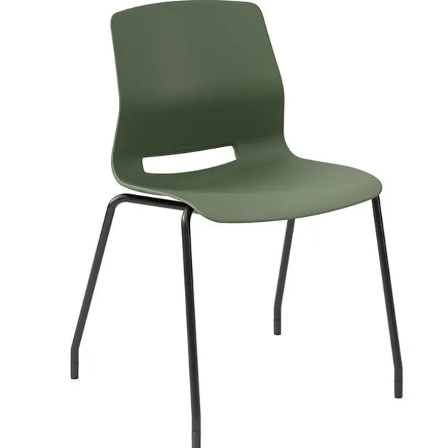 Cafe Table with Six Lola Armless Chairs - 36'' X 72'' Rectangle