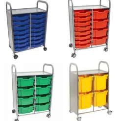 Callero Silver Double Cart w/ Trays