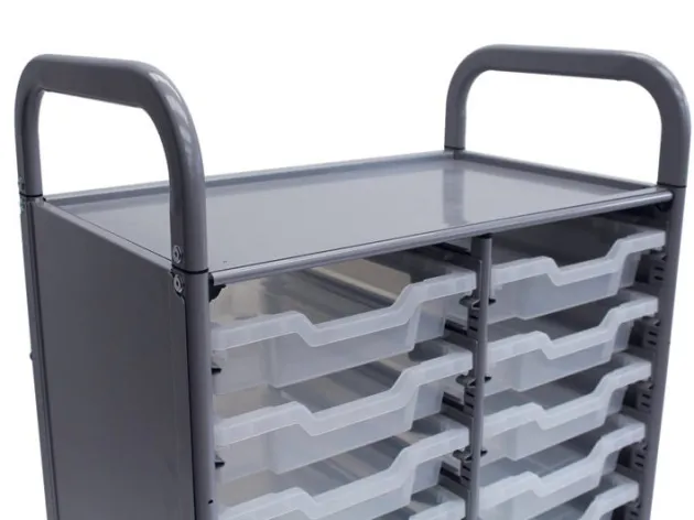 Callero Silver Double Cart w/ Trays