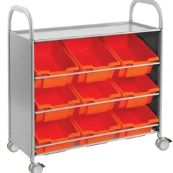 Callero Silver Tilted Tray Cart