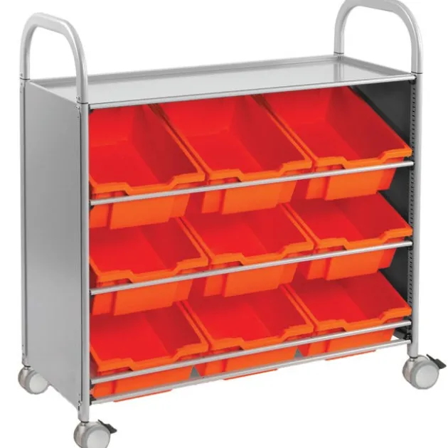 Callero Silver Tilted Tray Cart