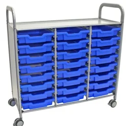 Callero Silver Triple Cart w/ Trays