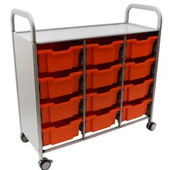 Callero Silver Triple Cart w/ Trays