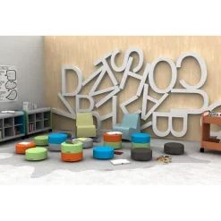 Campfire Flowform Soft Seating Set- 5 Soft Rockers + 1 Ottoman