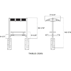 Canopy Outdoor Table (6' L)
