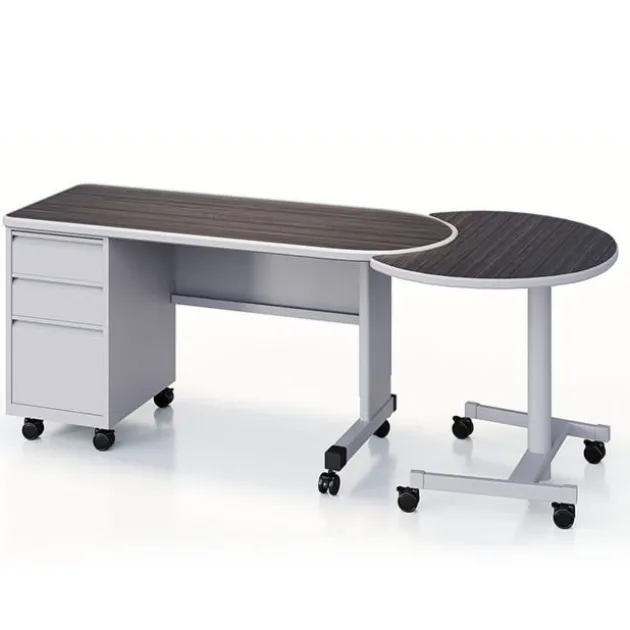 Cascade Bullet Desk with Single Pedestal