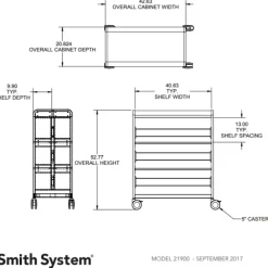 Cascade Nomad Library Book Storage Cart