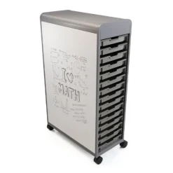 Cascade Two-Sided Whiteboard Unit w/ Tote Trays