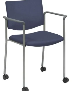 1310 Chair- Upholstered Padded Arm Chair w/ Casters