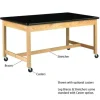 Chemguard Top, Hardwood Science Lab Table (30'' D X 72'' W)