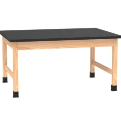 Chemguard Top, Hardwood Science Lab Table (42'' D X 60'' W)