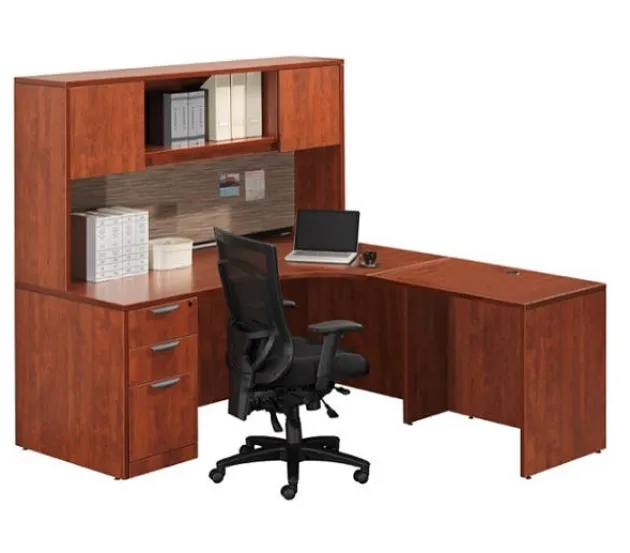 Classic Series L-Shaped Desk w/ Hutch
