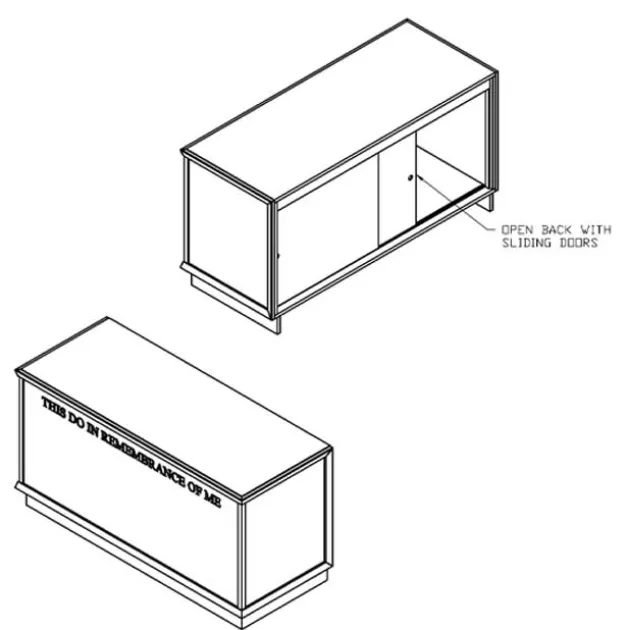 Classic Style Closed Communion Table
