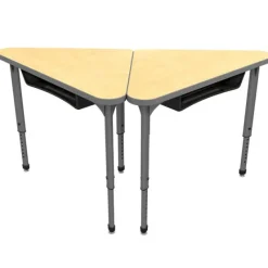 Classroom Set- 20 Apex Stack Chairs (18'' H -5th-Adult) & 20 Triangle Dry Erase Apex Student Desks