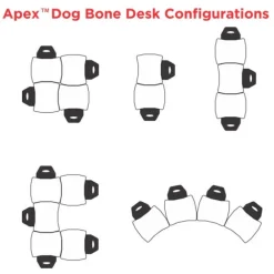 Classroom Set - 20 Apex Stack Chairs (18'' H -5th-Adult) & 20 Dry Erase Contour Student Desks