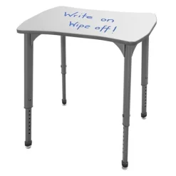 Classroom Set - 20 Apex Stack Chairs (18'' H -5th-Adult) & 20 Dry Erase Contour Student Desks