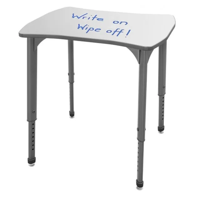 Classroom Set - 20 Apex Stack Chairs (18'' H -5th-Adult) & 20 Dry Erase Contour Student Desks