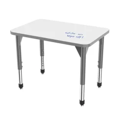 Classroom Set - 8 Apex Stack Chairs (18'' -5th-Adult) & 8 Dry Erase Desks (30'' x 20'')