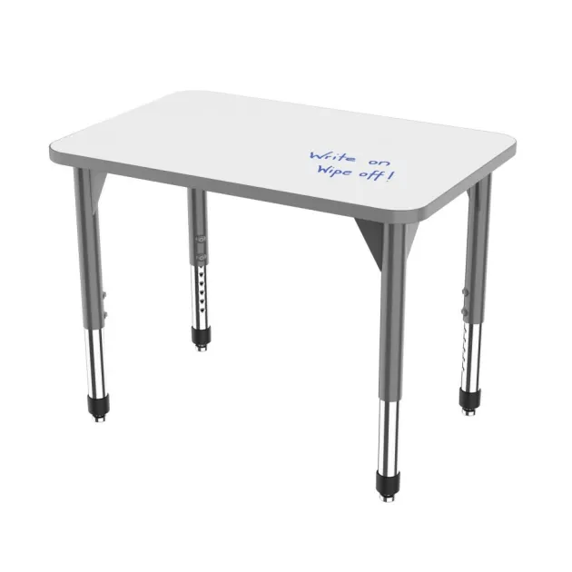 Classroom Set - 8 Apex Stack Chairs (18'' -5th-Adult) & 8 Dry Erase Desks (30'' x 20'')