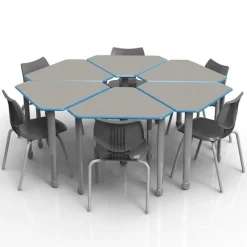 Classroom Set - 6 Diamond Desks & Flavors Chairs