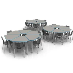 Classroom Set - 18 Diamond Desks & Flavors Chairs