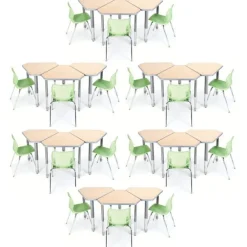 Classroom Set - 18 Diamond Desks & Flavors Chairs