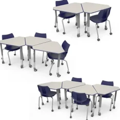 Classroom Set - 18 Diamond Desks & Flavors Chairs