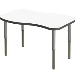 Classroom Set - Dry Erase 24 Ripple Synergy Student Desks and Stack Chairs