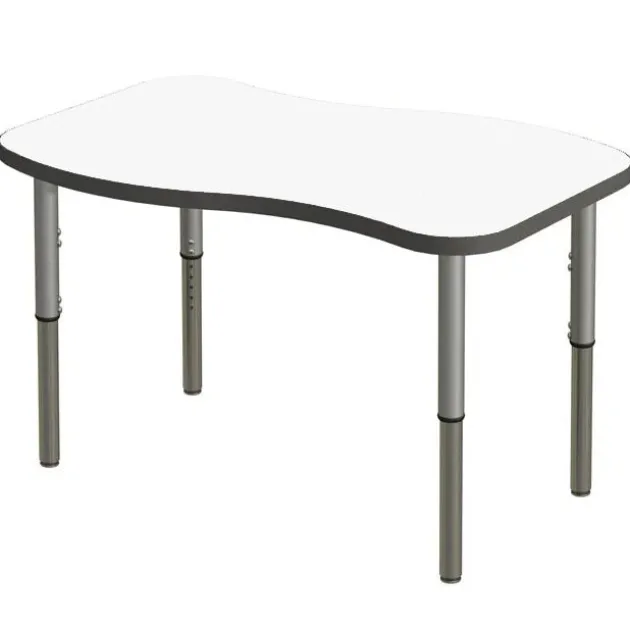 Classroom Set - Dry Erase 24 Ripple Synergy Student Desks and Stack Chairs