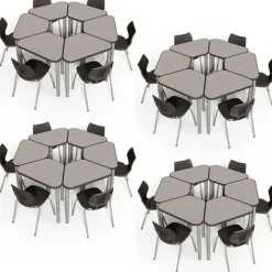 Classroom Set- 24 Elemental Huddle Desks & Flavors Chairs