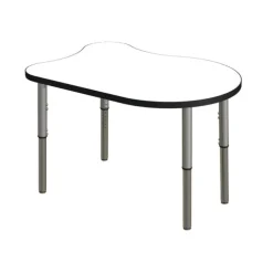 Classroom Set - 6 Fish Synergy Dry Erase Student Desks and Stack Chairs