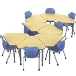 Classroom Set- 8 Gem Desks & Apex Chairs
