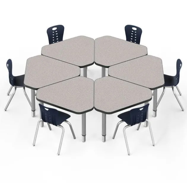 Classroom Set - 24 Jewel Synergy Student Desks and Stack Chairs