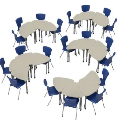 Classroom Set - Premier Chevron Desks & Premier Chairs Package