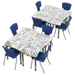 Classroom Set - Premier Contour Dry Erase Desks & Premier Chairs Package