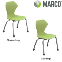 Classroom Set - 8 Premier Dry Erase Triangle Desks & Apex Chairs (18" H - 5th-Adult)