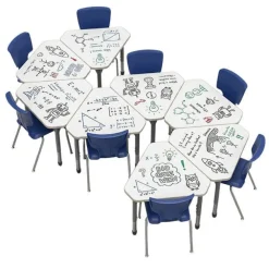 Classroom Set - Premier Gem Dry Erase Desks & Premier Chairs Package